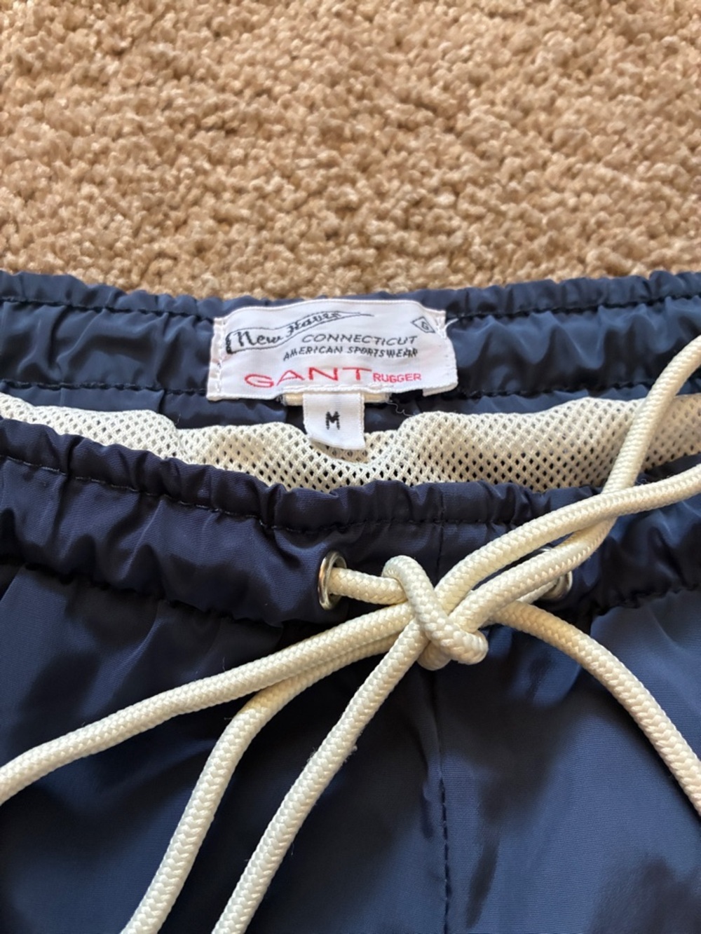 Free Fly New Haven Board Shorts Navy Blue Rainbow Stripe Size M - Picture 2 of 6